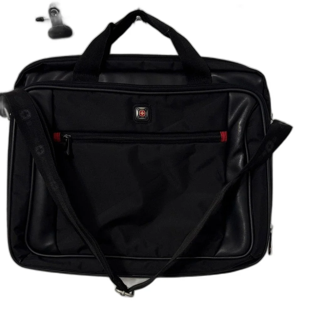 SwissGear Black Laptop Bag with Red Accents 16 x 14